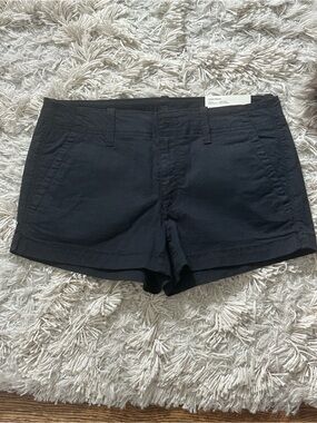 Black jean shorts